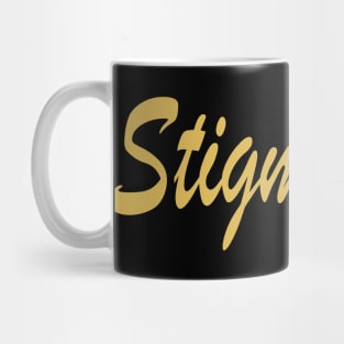 Stigmatized! Typography Retro Yellow Mug